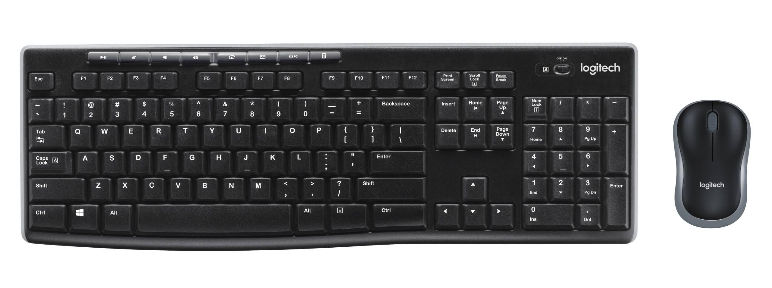Sada klávesnice a myši Logitech, čierna